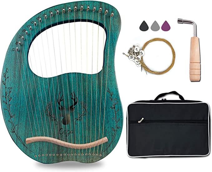 Lyre Harp 19 Strings with Bag | Thumb Finger Harp String
