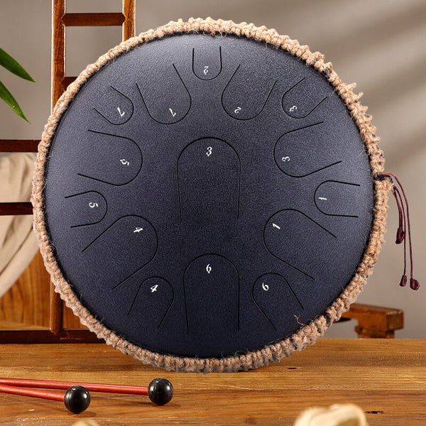  Black 15 Notes 14 Inches Steel Tongue Drum