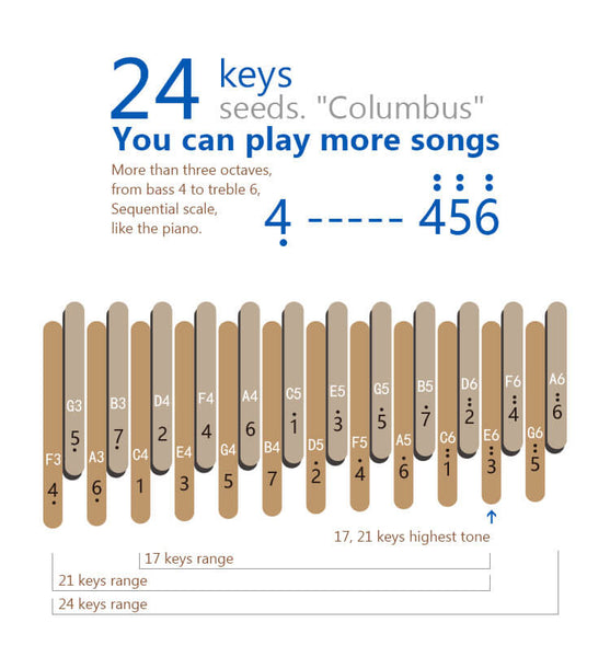 Seeds 24 Key Kalimba | Double Layer Professional Thumb Piano with | New Year Birthday Music Gifts Shakala Musical Instrument